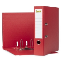 123tinta Carpeta Archivador A4 plastico rojo 80mm 300108