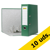 123tinta Carpeta Archivador A4 plastico verde 80mm | Pack 10 uds