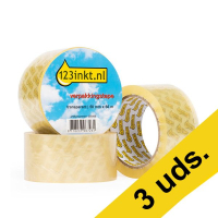123tinta Cinta de embalaje transparente 50 mm x 66 m (3 rollos) 300340