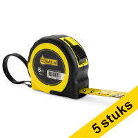 123tinta Cinta métrica de 5 m con carcasa de goma | Pack 5 uds