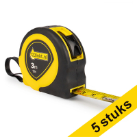 123tinta Cintas métricas de 3 m con carcasa de goma | Pack 5 uds