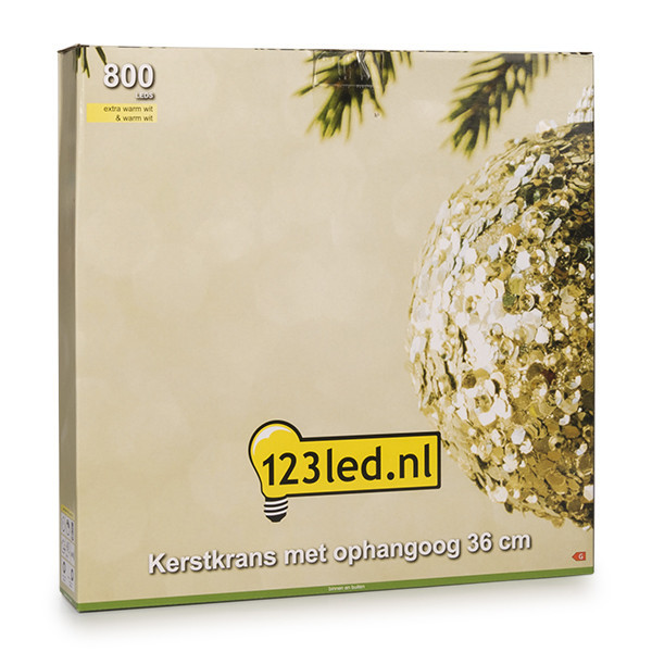 123tinta Corona de Ø 36 cm | Blanco extra cálido y cálido | 800 luces | Negro LDR07270 - 5