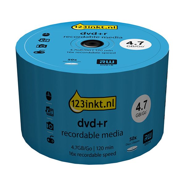 123tinta DVD+R caja de 50 unidades 301229 - 1