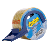 123tinta Dispensador de cinta adhesiva que incluye rollo de cinta de embalaje de 50 mm x 66 m 300431