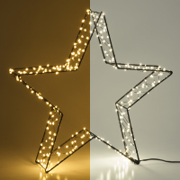 123tinta Estrella de 36 cm | Blanco extra cálido y cálido | 300 luces | Negro LDR07266