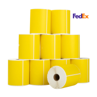 123tinta Etiquetas de envío FedEx amarillas 102 x 152 mm | Pack 10 uds 653269