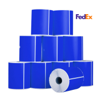 123tinta Etiquetas de envío FedEx azules 102 x 152 mm | Pack 10 uds 653271