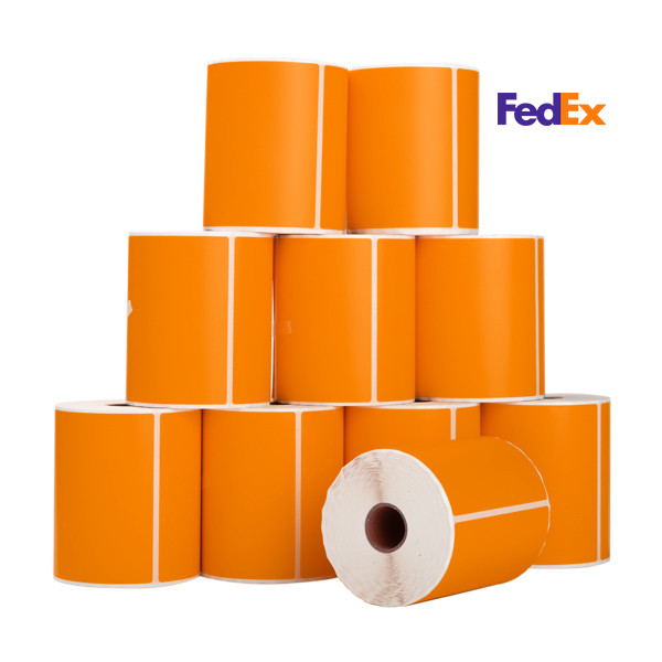 123tinta Etiquetas de envío FedEx color naranja 102 x 152 mm | Pack 10 uds 653268 - 1