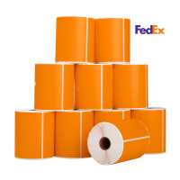 123tinta Etiquetas de envío FedEx color naranja 102 x 152 mm | Pack 10 uds 653268