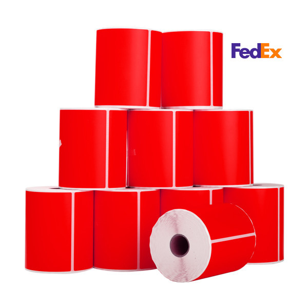 123tinta Etiquetas de envío FedEx rojas 102 x 152 mm (10 unidades) 653267 - 1