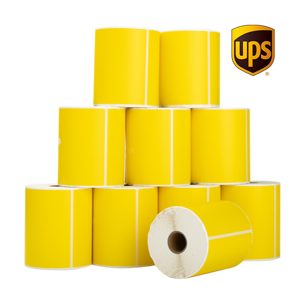 123tinta Etiquetas de envío UPS amarillas de 102 x 152 mm | Pack 10 uds 653149 - 1