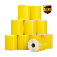 123tinta Etiquetas de envío UPS amarillas de 102 x 152 mm | Pack 10 uds 653149