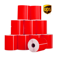 123tinta Etiquetas de envío UPS rojas de 102 x 152 mm | Pack 10 uds 653147