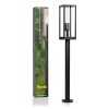 123tinta Farol de jardín negro | Hudson | cristal apto para 1x E27 LDR08508 - 1