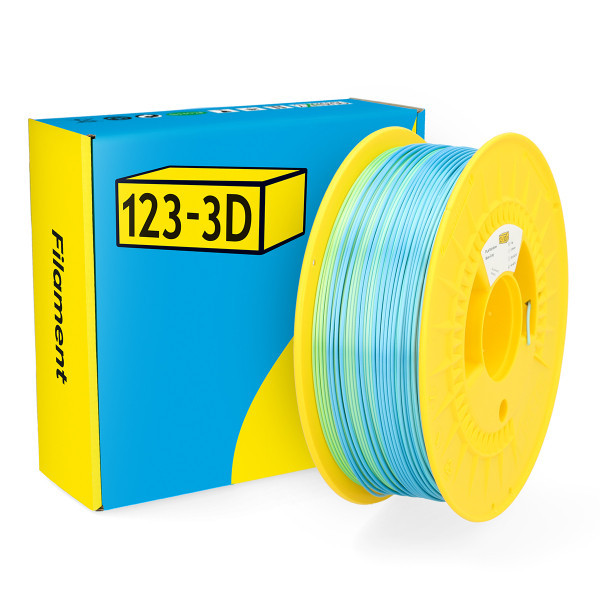 123tinta Filamento PLA Satinado Arcoíris Azul-Verde-Gris 1,75 mm 1 kg DHM00117 123tinta Filamento PLA Satinado Arcoíris Azul-Verde-Gris 1,75 mm 1 kg DHM00117 - 1