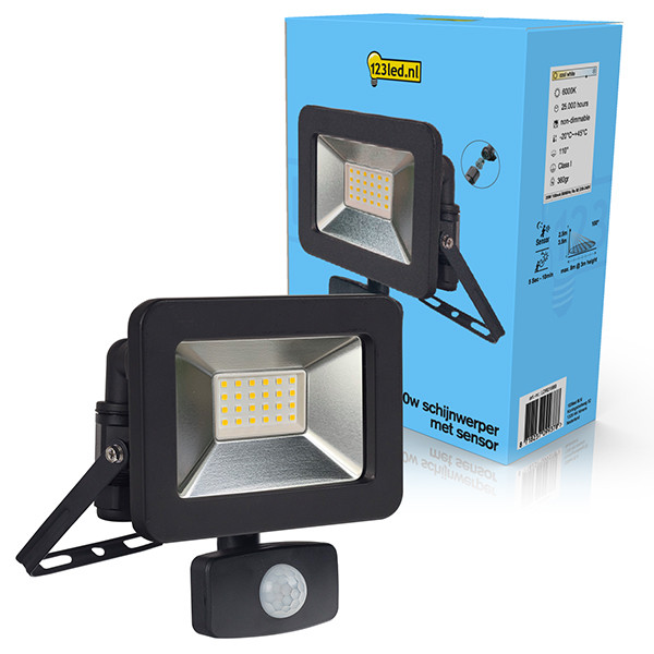 123tinta Foco Proyector LED con sensor luz blanca fría (20W) 0310713L123 LDR01989 - 1