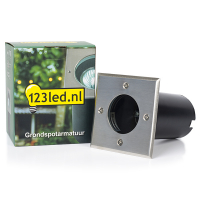 123tinta Foco de tierra | Athenas | acero inoxidable apto para 1x GU10 4022 LDR08506