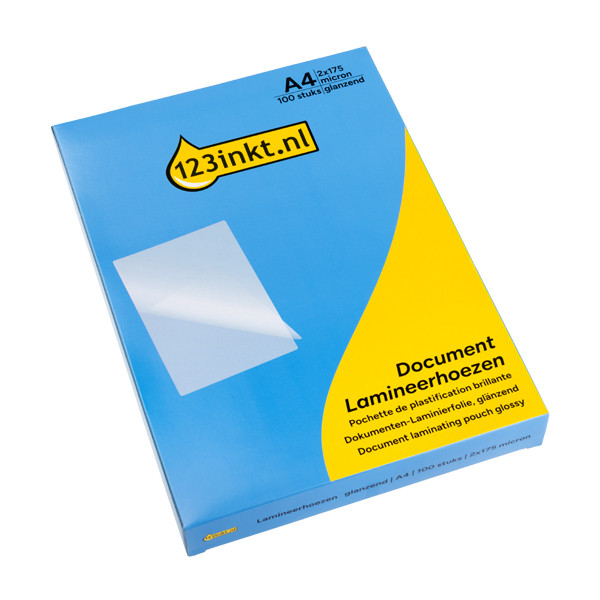 123tinta Funda plastificadora de documentos A4 brillante 2x175 micras (100 unidades) 302888 - 1