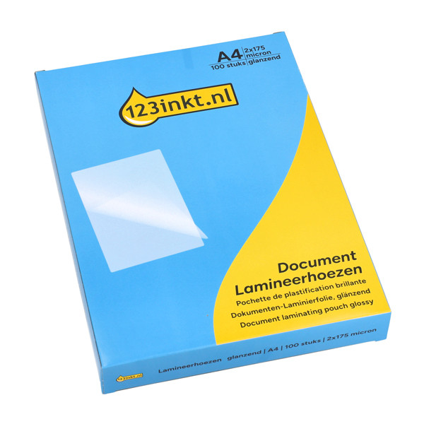 123tinta Funda plastificadora de documentos A4 brillante 2x175 micras (100 unidades) 302888 - 1
