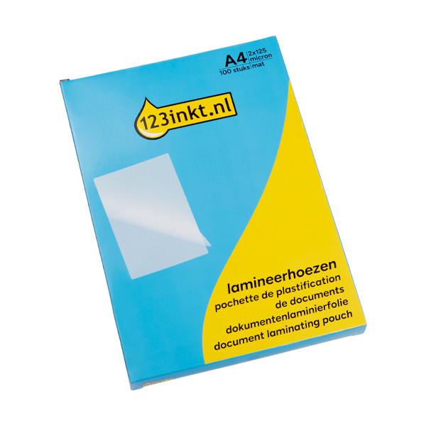 123tinta Funda plastificadora de documentos A4 mate 2x125 micras (100 unidades) 302052 - 1