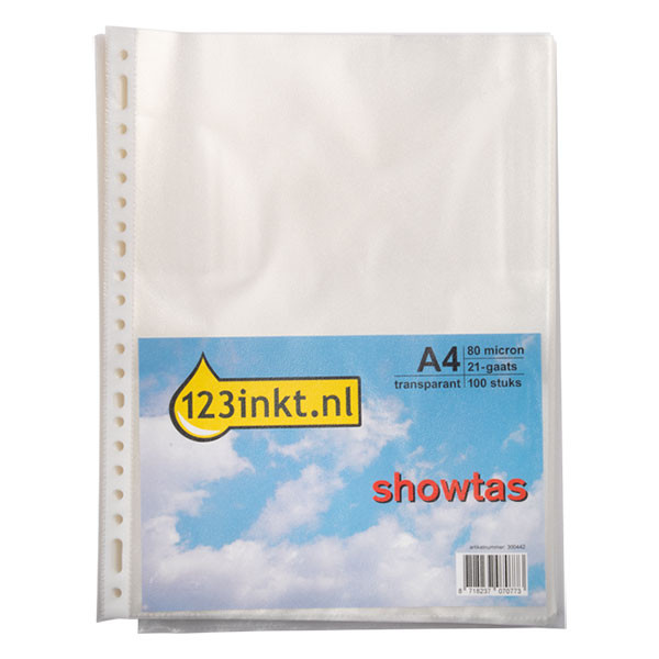 123tinta Funda transparente A4 21 agujeros 80 micras - 100 unidades 300442 - 1