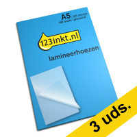123tinta Fundas plastificadoras de documentos A5 brillante de 2 x 125 micras | Pack 3 x 100 uds 301137