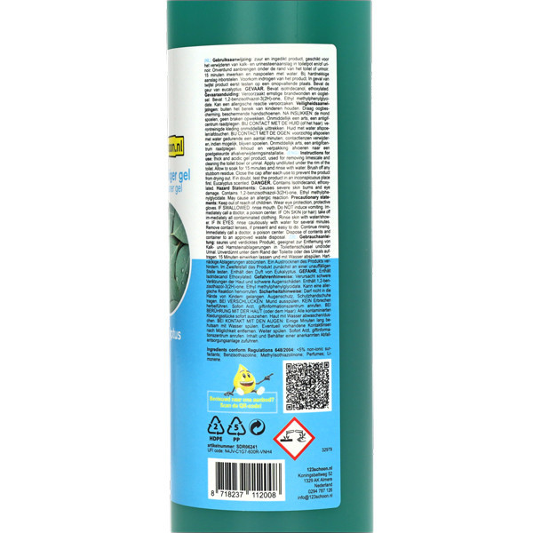 123tinta Gel limpiador de inodoros con eucalipto (750 ml) SDR06241 - 2