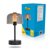 123tinta Lámpara de mesa recargable de 24 cm Cairo 1800-3000-5000 K Regulable IP20 1,3 W | Negra LDR08868 - 1