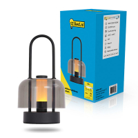 123tinta Lámpara de mesa recargable de 24 cm Marrakech 1800-3000-5000 K Regulable IP20 1,3 W Negra LDR08869