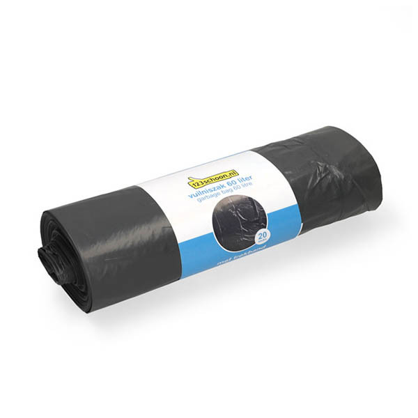 123tinta LDPE Bolsa Basura con Cordón Gris 60 litros | 20 unidades SDR06059 - 1