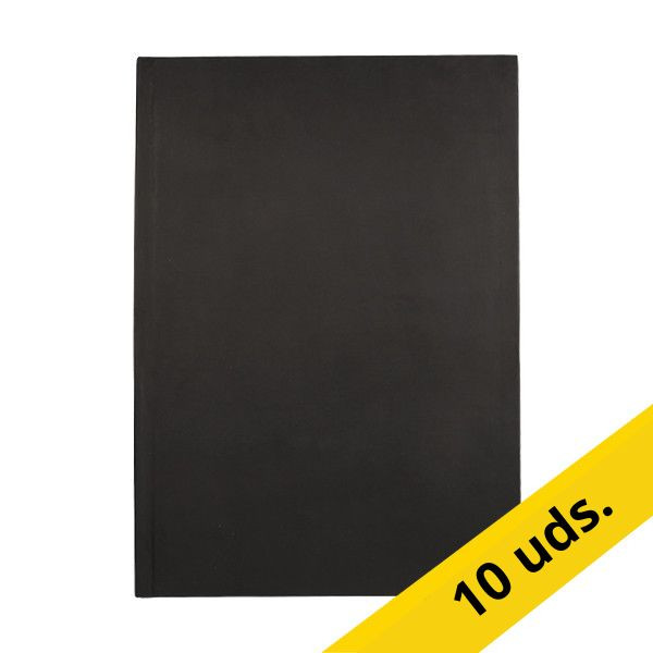 123tinta Libro encuadernado A4 rayado 80 hojas negro | Pack 10 uds 301409 - 1