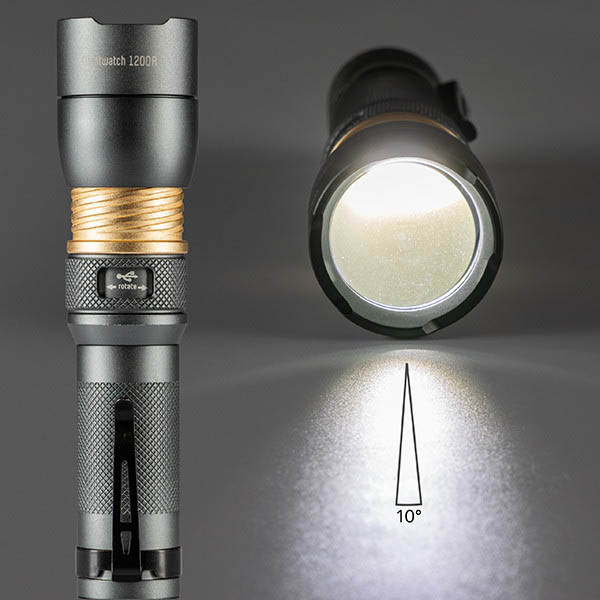 123tinta Linterna LED recargable IP67 aluminio (1200 lúmenes) LDR06746 - 5