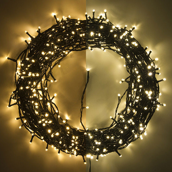 123tinta Luces Navidad 39 metros | Blanco extra cálido y cálido | 480 leds  LDR07006 - 1