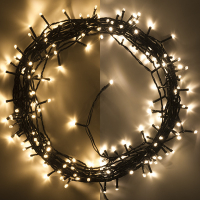 123tinta Luces navideñas 14,7 metros a pilas | Blanco extra cálido y blanco cálido | 192 luces con temporizador  LDR07148