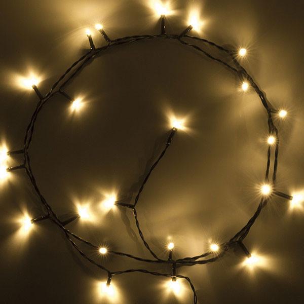 123tinta Luces navideñas 2,1 metros a pilas | Blanco extra cálido y blanco cálido | 24 luces con temporizador  LDR07145 - 2