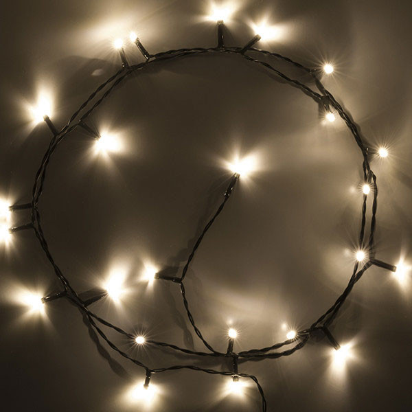 123tinta Luces navideñas 2,1 metros a pilas | Blanco extra cálido y blanco cálido | 24 luces con temporizador  LDR07145 - 3