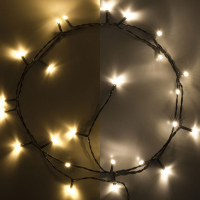 123tinta Luces navideñas 2,1 metros a pilas | Blanco extra cálido y blanco cálido | 24 luces con temporizador  LDR07145