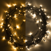 123tinta Luces navideñas 7,5 metros a pilas | Blanco extra cálido y blanco cálido | 96 luces con temporizador  LDR07147 - 1
