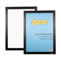 123tinta Marcos informativos autoadhesivos A4 negros | 2 unidades 301245