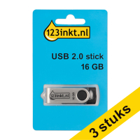 123tinta Memoria USB 2.0 - 16 GB | Pack 3 uds 340046