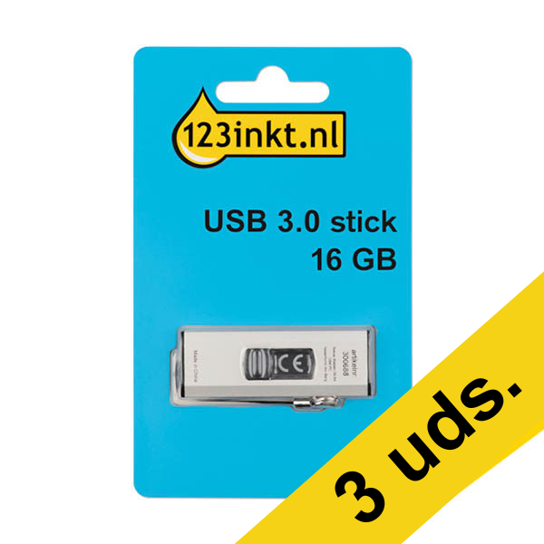 123tinta Memoria USB 3.0 - 16 GB | Pack 3 uds 302862 - 1