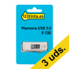 123tinta Memoria USB 3.0 - 8 GB | Pack 3 uds 302953 - 1