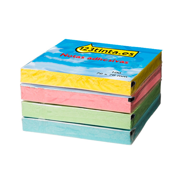 123tinta Notas adhesivas de 76 x 76 mm | Pack 4 colores 300082 - 1