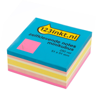 123tinta Notas adhesivas mini cubo rosa neón 51 x 51 mm 2051PC 21533C 300814