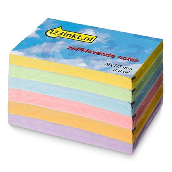 123tinta Notas autoadhesivas de 76 x 127 mm | Pack 6 colores 301118 - 1