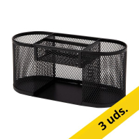 123tinta Organizador de escritorio de malla negra | Pack 3 uds