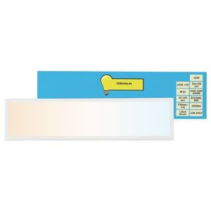 123tinta Panel LED de 30x120 cm, blanco cálido, blanco brillante o blanco frío 3000-4000-6000K 3900 lúmenes (30W) LDR08714 - 1