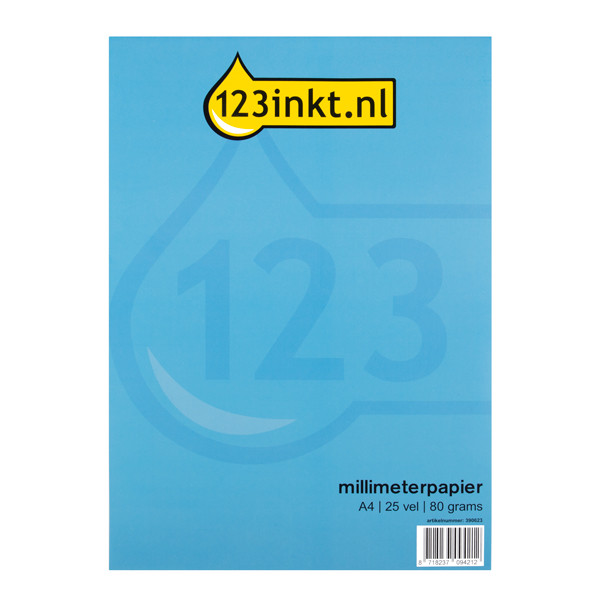 123tinta Papel cuadriculado tamaño A4 25 hojas (80 g/m2) 390623 - 1