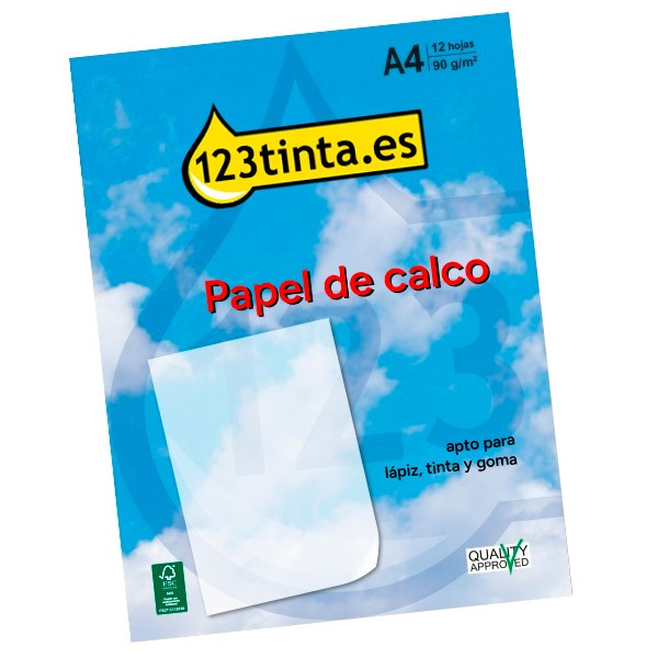 123tinta Papel de calco satinado | A4 | 12 hojas 060862 - 1