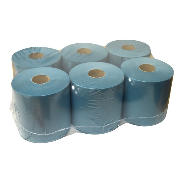 123tinta Papel de limpieza azul de una capa, 6 x 300 m, apto para dispensador Tork M2 SDR02028 - 1